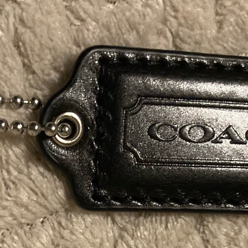 Coach Tan/Black Leather Trim C Signature Jaguar Shoulder Bag Excellent - Picture 4 of 10